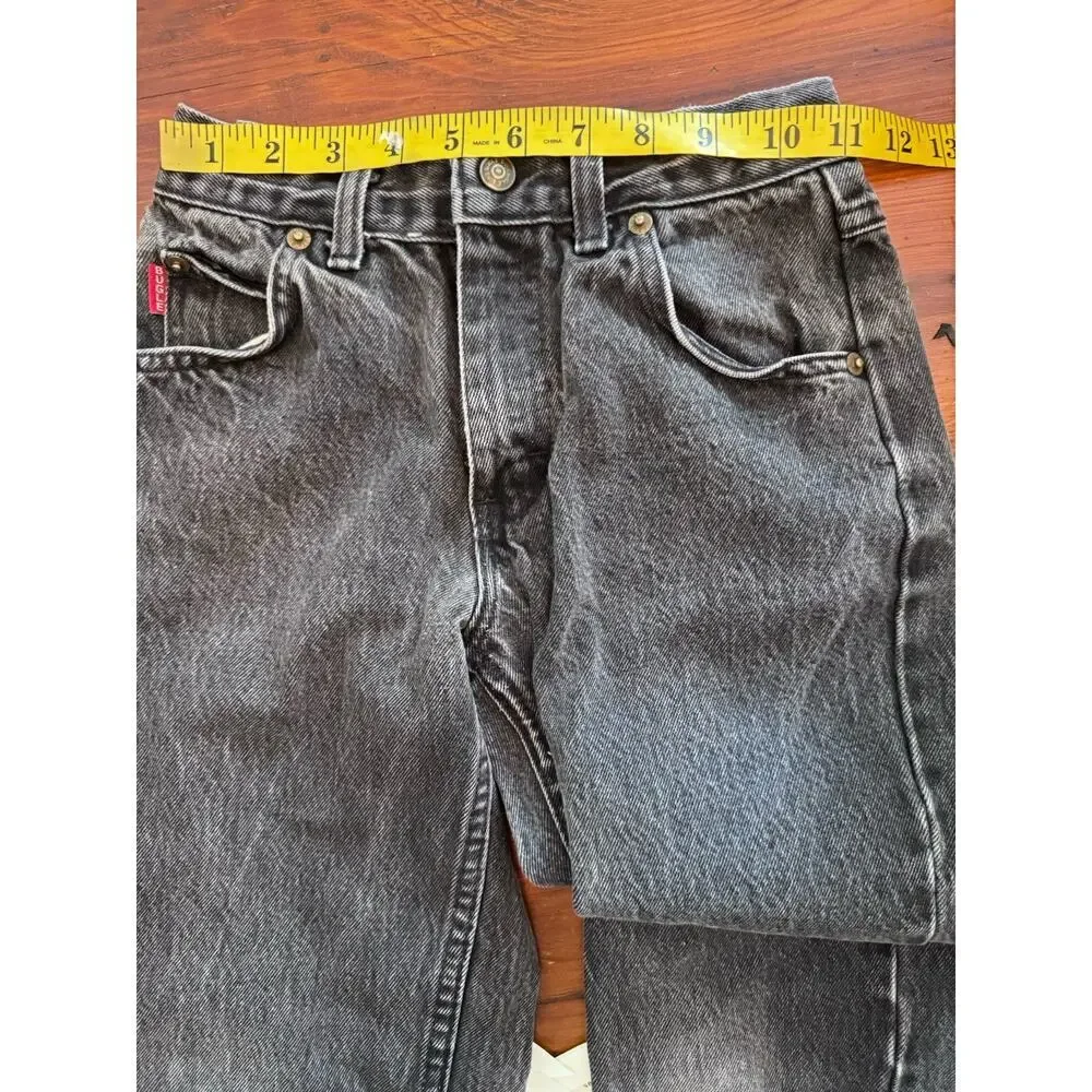 Bugle Boy Vintage Boys Jeans Black Sz 10 USA made Straight Leg